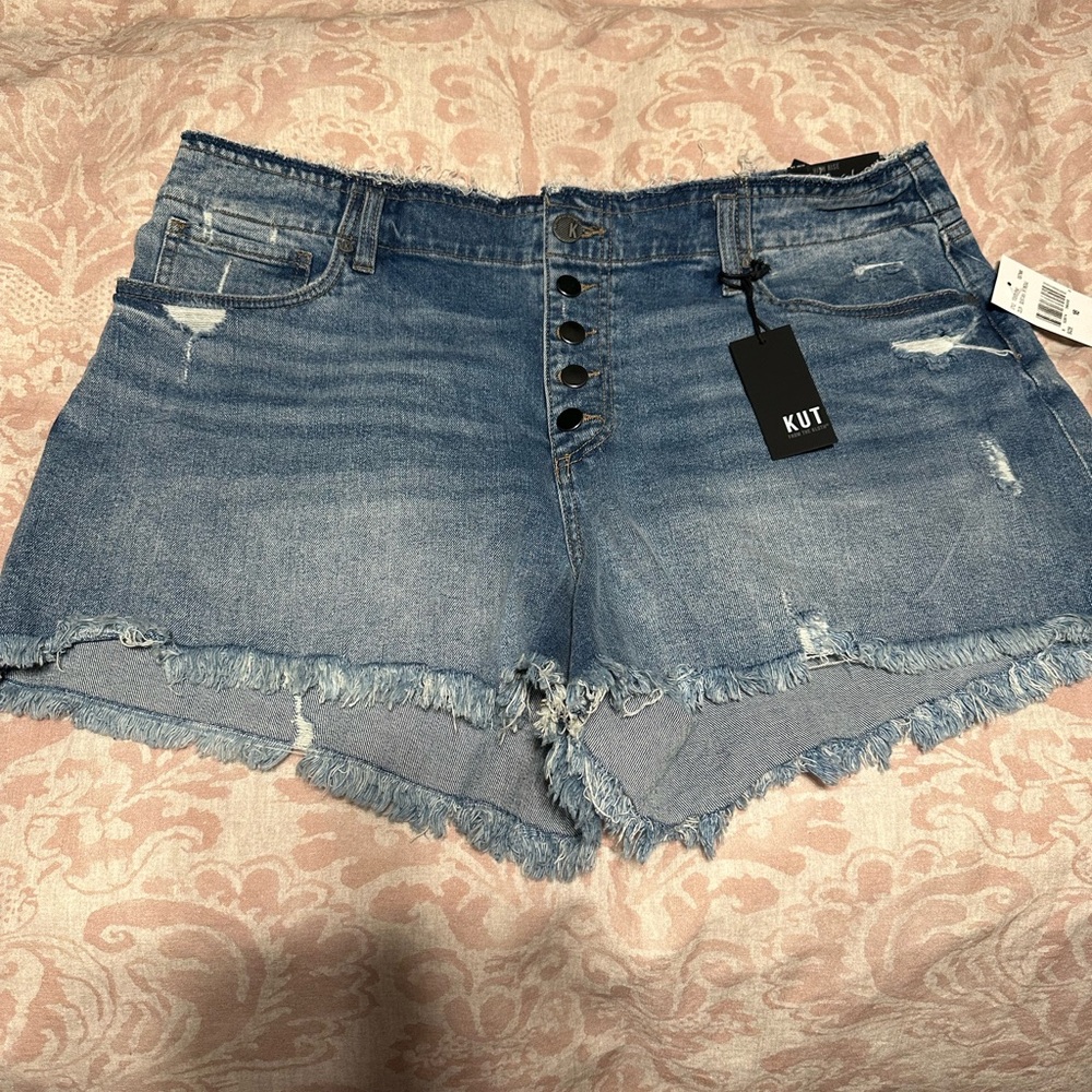 Kut from the Kloth High Rise Jane Short Women's Blue Denim Shorts